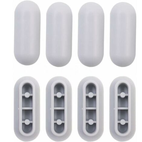 8 Pièces Tampon Universel pour Siège de Toilette Universel Chocs Kit de Tampon Abattant WC Plastique Toilette Pare-chocs Remplacement