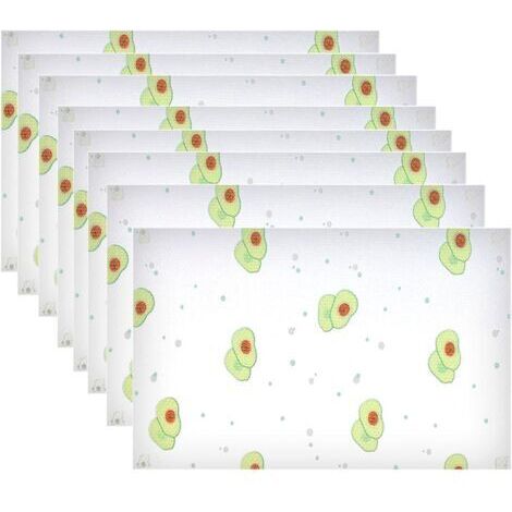 8 Pièces Tapis de Frigo EVA Antiderapant Non-Adhésif, Tapis Frigo en EVA, Tapis de Réfrigérateur Lavable, Plastique Tapis