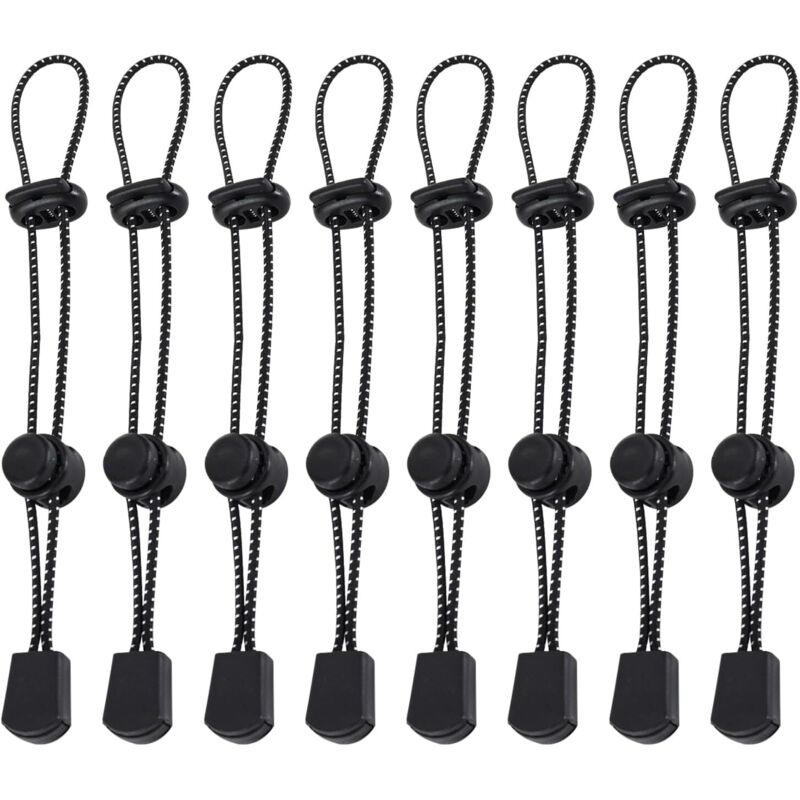 8 piezas de bucle de sujeción de cuerda, soporte para bastón de senderismo, cordón elástico ajustable para mochilas, accesorios de senderismo, para