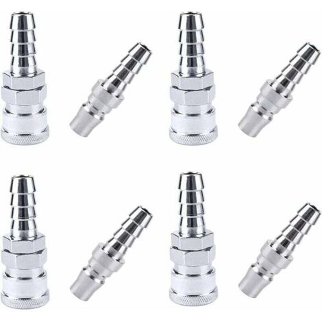 8 piezas de conexión rápida para manguera de aire comprimido SH20 + PH20, para manguera de 9 mm