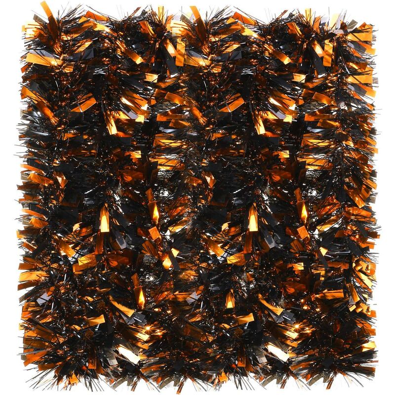 

8 piezas de guirnalda giratoria de Halloween, gruesa y brillante, guirnalda de oropel de colores mezclados, decoración de oropel metálico para