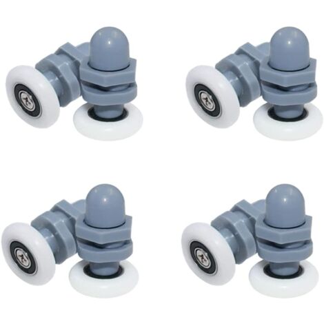 8 piezas de rodillos para mamparas de ducha, ruedas de repuesto para puertas corredizas de vidrio de baño, repuesto de rueda de rodillo para puertas corredizas de ducha (20 mm)