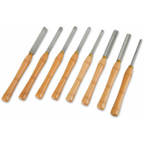 8 piezas Talla de madera Gubias torno cuchillo de cincel Conjunto de herramientas de mano carpintería