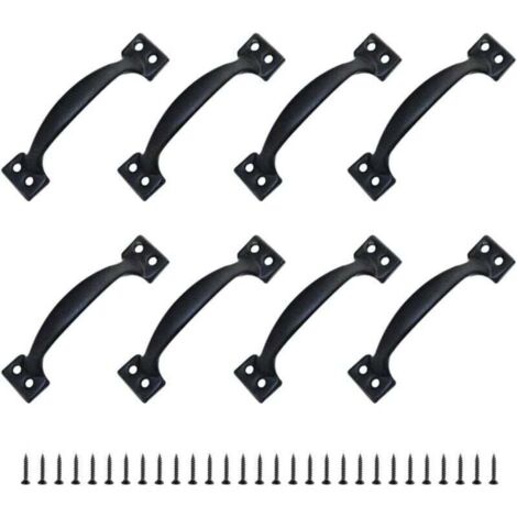 8 Poignées Poignee de Meuble Bouton de Porte Poignee Entraxe Rustiques en Alliage de Zinc Pour Cuisine Porte de Grange Jardin Remise (120MM)