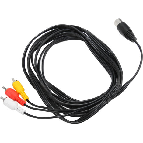 8-poliger DIN-Stecker auf 3 Cinch-Stecker Adapterkabel – Stereo-Audioanschluss – 3 Meter Länge
