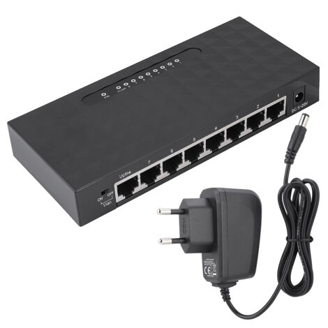 8-Port Gigabit Smart Netzwerk-Switch mit RJ45 10/100/1000 Mbit/s Anschluss und EU-Stecker
