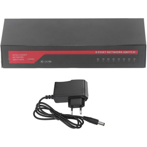 8 ports gigabit poe commutateur en métal robuste bouchon sans ventilateur en métal et joueur mural, séparateur Ethernet pour le bureau à domicile