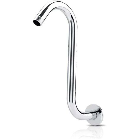 8 pouces Bras de douche 201 en acier inoxydable Rallonge de douche hauteur élevée courbe en S à col de cygne extension de la douche Robinets de baignoire Cuisine Robinetterie A