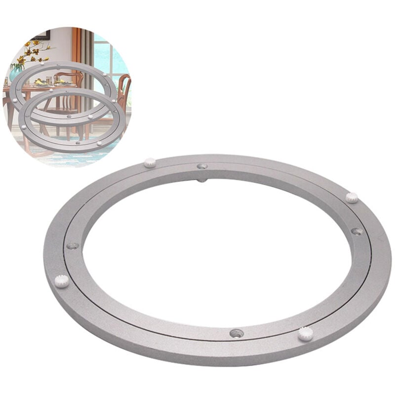 Csparkv - 8 pouces, platine vinyle en aluminium, platine Susan robuste et paresseuse, plaque tournante à roulement pivotant, élégante table à manger