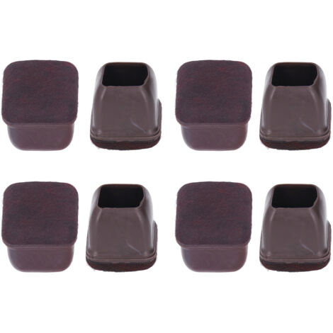 8 Protections de Pieds de Chaise en TPE, Capuchons Anti-Rayures pour Meubles, Lot de 8, Marron