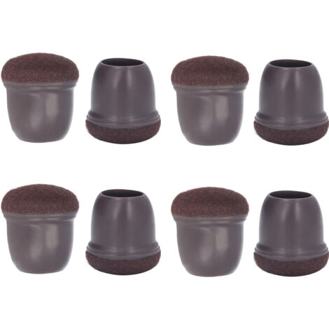 8 Protections de pieds de meubles en caoutchouc souple pour chaises, tables, lits et armoires - Lot de 8 - Moyen