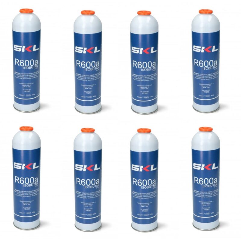 Image of 8 pz bombola gas refrigerante frigo e freezer R600 - R600A 360 gr om REF000UN
