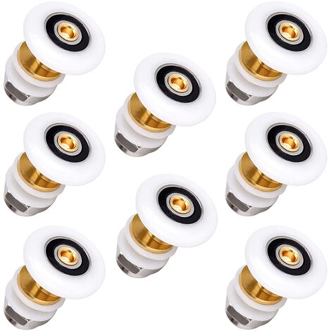 8 Pz Rotelle per Porta della Doccia Ruote Box Doccia per Bagno Rulli per Doccia Cuscinetti - 23mm