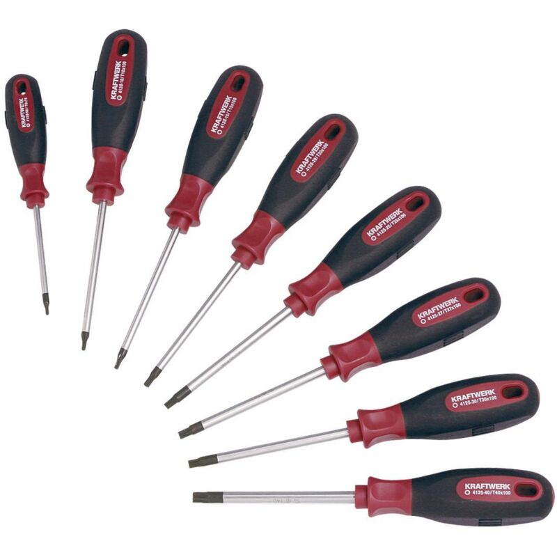 8-pzs. Set Destornilladores ergokraft tx