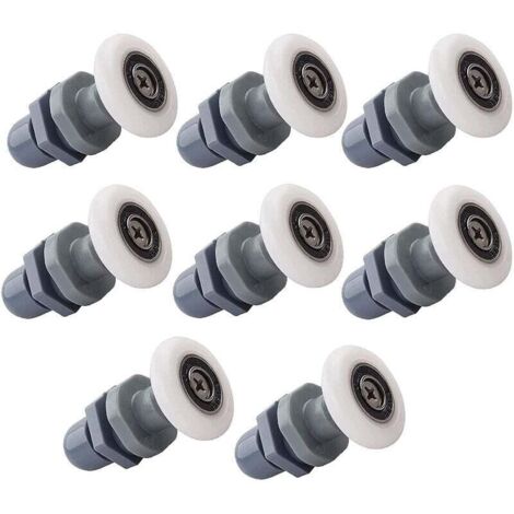 8 rodillos deslizantes para puerta de ducha de 19 mm para baño.