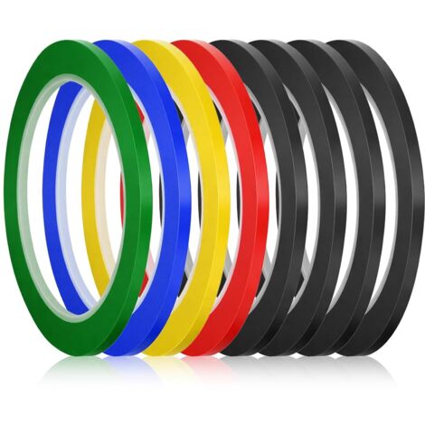 8 rollos de cinta para pizarra blanca, cinta adhesiva de colores, cinta autoadhesiva, cinta para pizarra blanca, cinta de marcado, accesorios, cinta gráfica, cinta de marcado para la escuela, la ofici