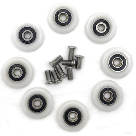 8 rulli per porta doccia (vite M5 da 23 mm)