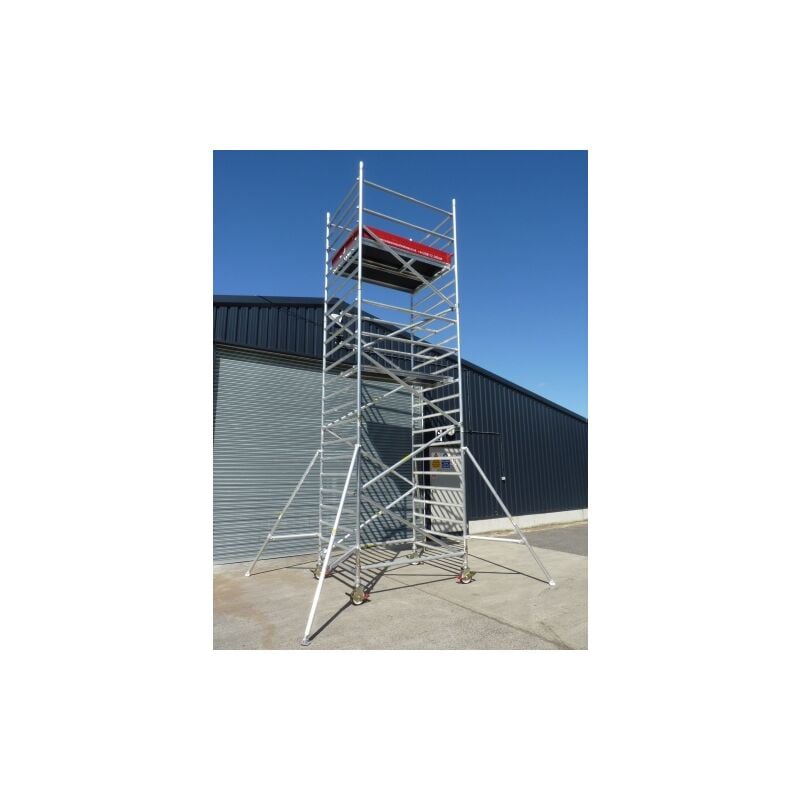 8 Rung Industrial Tower, Width Double Width 1.45m x 1.8m Long (4' x 6'), Height 3.7m (12'2) Working Height