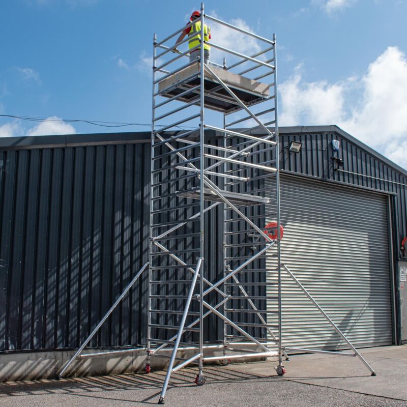 Bps Access Solutions - 8-rung Industrial Tower - Double Width 2.5m Long (8' X 4') - 6.7m (22') Working Height