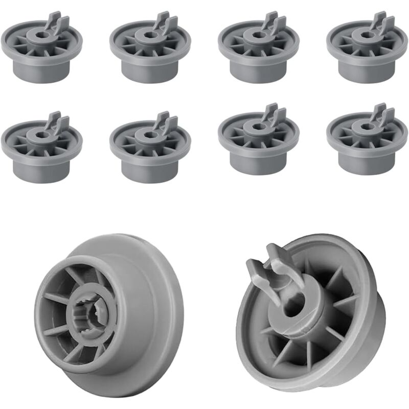 8 ruote e accessori con cuscinetti compatibili con lavastoviglie Bosch, Siemens, Neff e Beko (ruote superiori e inferiori).