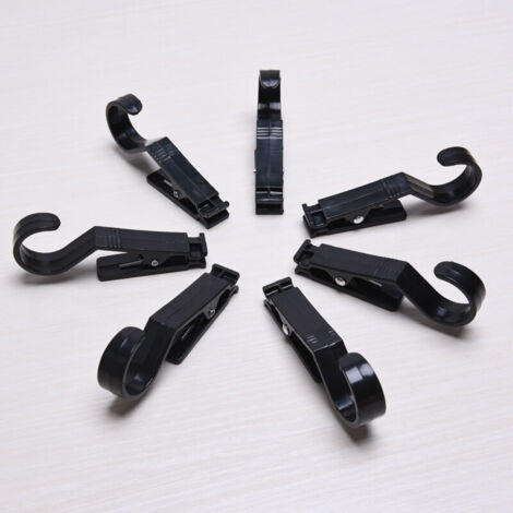 8 S-förmige Zeltlampenhaken für den Außenbereich, multifunktionale Haken, schwarz, 112 x 30 mm