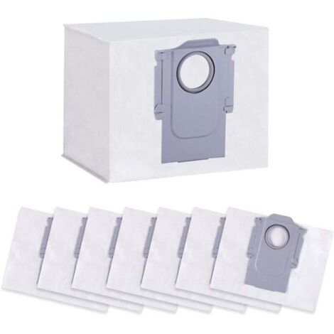 8 sacs à poussière pour aspirateurs Roborock S8+/ S8 Pro Ultra/ S7 MaxV Ultra/ S7 Pro Ultra/ Q7+/ Q7 Max+/ Q8 Max+/ Q5 Pro+, accessoires de remplacement pour station d'aspiration, sacs à poussière