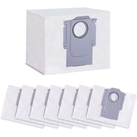 8 sacs à poussière pour aspirateurs Roborock S8+/ S8 Pro Ultra/ S7 MaxV Ultra/ S7 Pro Ultra/ Q7+/ Q7 Max+/ Q8 Max+/ Q5 Pro+, accessoires de remplacement pour station d'aspiration, sacs à poussière