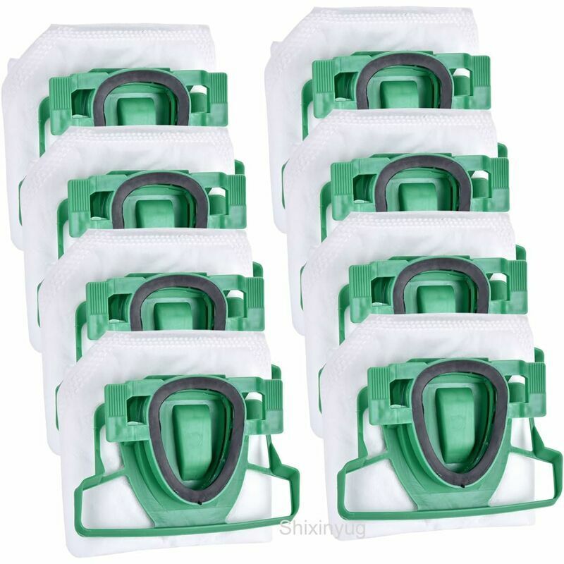 8 sacs d'aspirateur en micro-polaire adaptés aux sacs à poussière Vorwerk Kobold 200 VK200 FP200,5 pour les personnes allergiques -