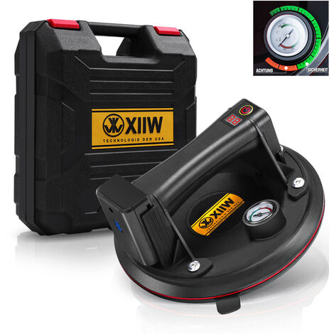 8‘’ Saugheber mit 2600mAh Akku Elektrisch Glassauger Glasheber Vakuumheber Sauggriff, LCD Display, Vakuum Starker Saugnapf,Max 300KG, für schweres Glas, Fliesen, Saugnäpfe Materialtransport