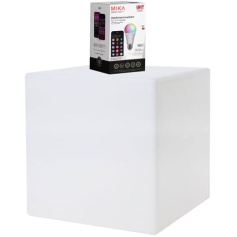 8-seasons Luminous Cube blanc 33x33x33 cm éclairage extérieur