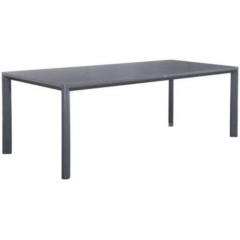 8-seater aluminium garden table, anthracite, 220 x 100 x 75 cm - Sacramento  sweeek