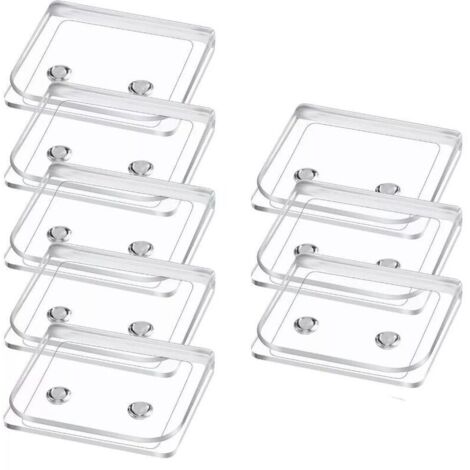 8 selbstklebende Duschvorhangclips, Spritzschutzclips, Schutzclips für Duschen ohne...