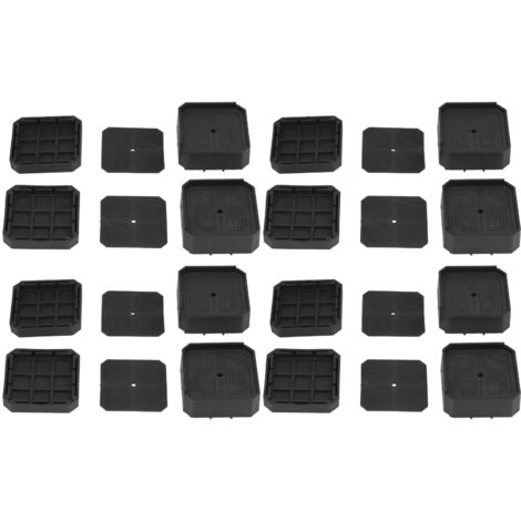 8 Set L Shaped Semi Covered Bed Risers Anti Slip Stackable Furniture Risers for Washing Machine Base Tables Chairs