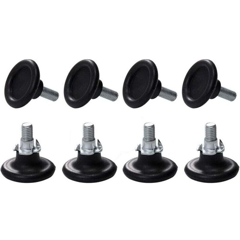 8 Sets Pieds Ajustables pour Meuble, Vis de Réglage pour Pieds de Meuble, Chaise, Table
