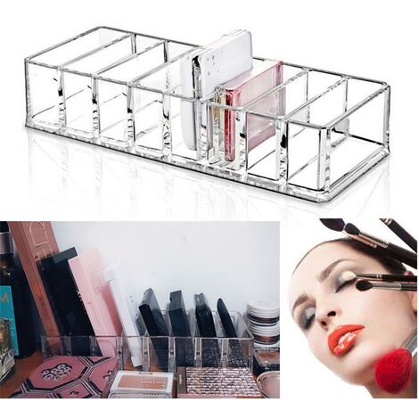 8 Slot Clear Acrylic Box Compact Holder Powder Blush Storage Box Makeup Case Organizer Mohoo