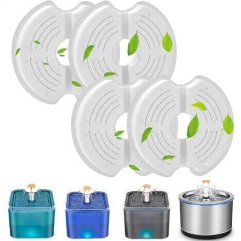 8 Stk. Ersatzfilter für Haustier-Wasserbrunnen, für 2,5L Edelstahl-Katzenbrunnen, Aktivkohlefilter für Katzenbrunnen
