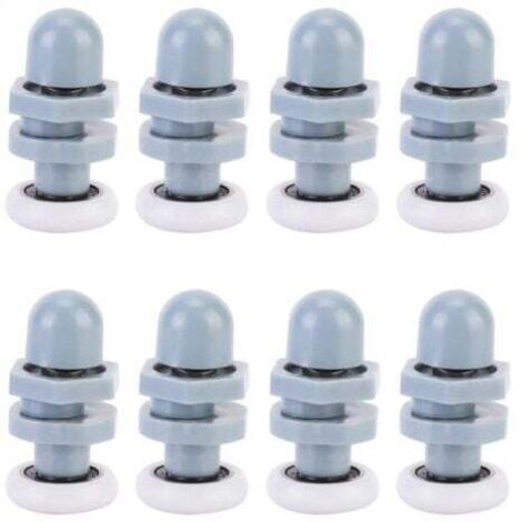 8 Stk. Türläufer für Duschkabinen aus strapazierfähigem Kunststoff, Gleitschiene, Lagerung, Bad, Glas, für Ersatzteile (20 mm)