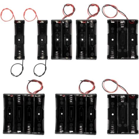 8 Stück 1/2/3/4 x 3.7V 18650 Batteriehalter Gehäuse Kunststoff Akku Aufbewahrungsbox mit Wire Leads(1/2/3/4 Slots) für Einfaches Löten und Anschließen
