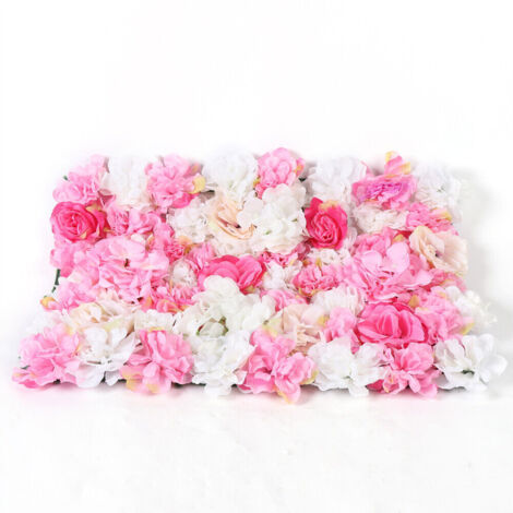 8 Stück 60x40cm Künstliche Blumenwand Rosenwand künstliche Blumenwandpaneele Wandplatte Hochzeit Partei Dekor Kunstblumenwand