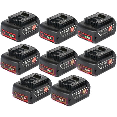 8 Stück Akku für Bosch Professional GBA 18 Volt / 5,0 Ah Kompatibel mit Bosch BAT609 BAT610 BAT618 BAT620 BAT622, GSB 18V-60, GBH 18V-21, GSR 17618 GWS 2607336815, 3165140791649, 1600Z00038 Lithium-Io