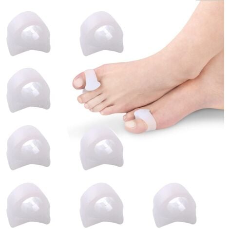 BLUEDEER 8 Stück Gel-Zehenspreizer für Hallux Valgus Silikon-Korrektoren für überlappende & Hammerzehen Transparente Schmerzlinderung Sonstige Bandagen