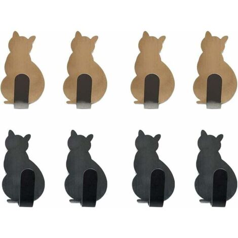 8 Stück Klebehaken, Küchenhandtuchhaken, Leistungsstarker Bademantelhaken, Edelstahl Wandhaken Handtuchhalter, für Badezimmer, Wohnzimmer, Mantel, Bademantel, Taschen,