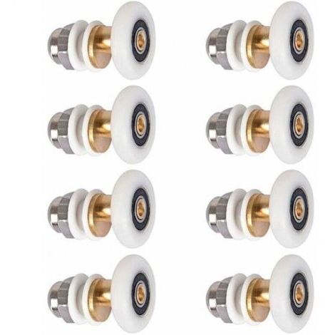8 Stück Rollen für Duschtür, Schiebetürrollen für Duschkabinen, Türrollen, Ersatzrad für Rollen mit Raddurchmesser 25mm