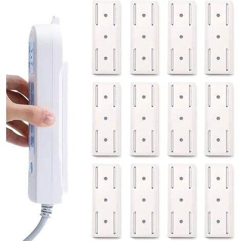8 Stück Selbstklebender Stanzfreier Sockelhalter, (12 pezzi bianchi)