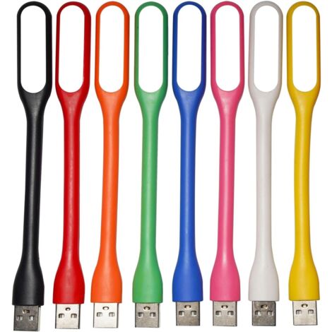 8-teilige USB-LED-Lampe, flexibles Mini-USB-Licht, Tastaturlampe für Laptop/PC, USB-Leselampe, kleine Buchlampe, 8 Farben