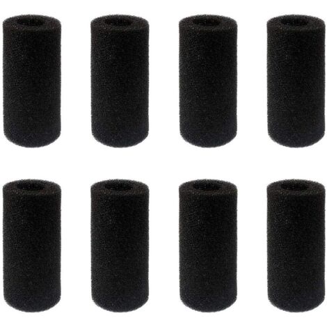8-teiliger Bio-Schaumfilter, Filterschwamm für Aquarien zum Filtern von Verunreinigungen, Schutzfilter (schwarz)