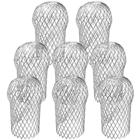 8-teiliger Dachrinnenfilter, verzinktes Dachrinnensieb, Aluminiumlegierung, geeignet für Durchmesser 3–15 cm