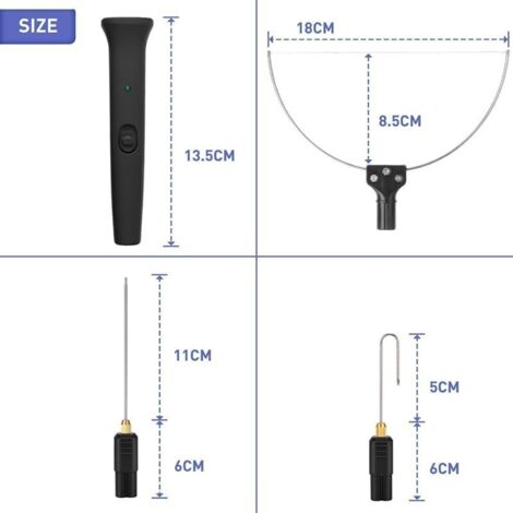 8-teiliges 3-in-1-Elektro-Schaumstoffschneider-Set mit Schneidestift, 220 V, 18 W, beheiztem Schaumstoffschneider