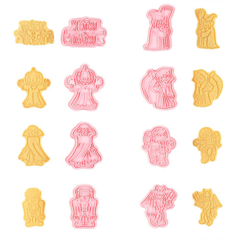 8-teiliges 3D-Halloween-Ausstechformen-Set, originelle Keksformen zum Backen und für Fondant, DIY-Küchenzubehör