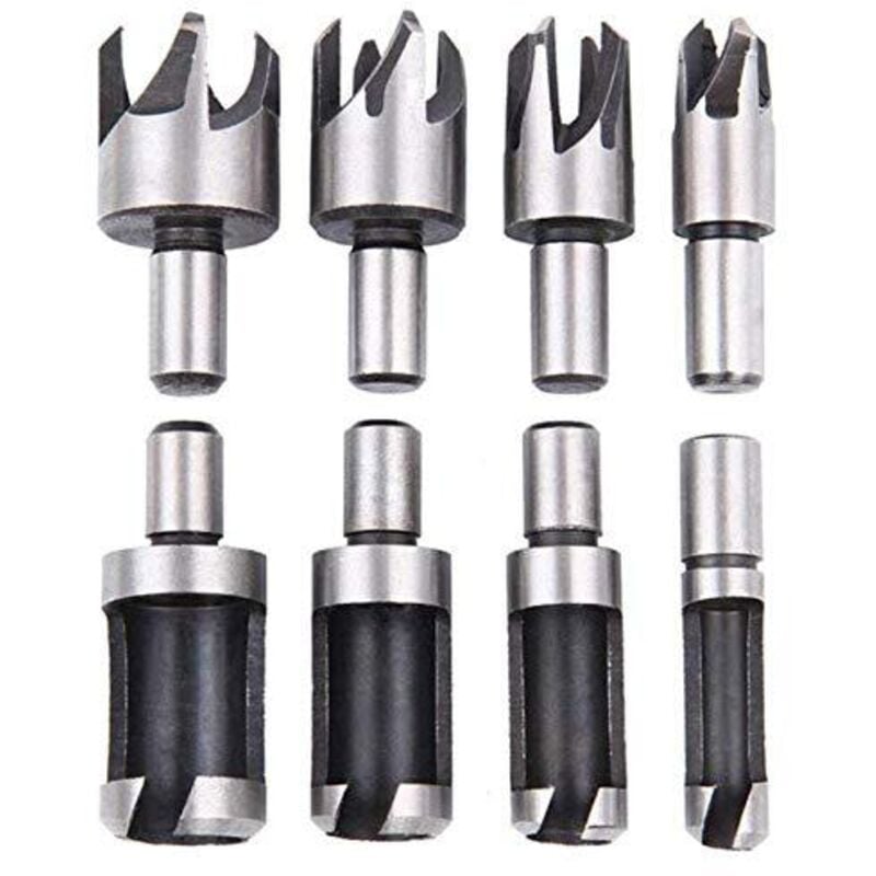 Image of Shining House - 8-teiliges Holzbohrer-Set aus Hartstahl, 6 mm/10 mm/13 mm/16 mm